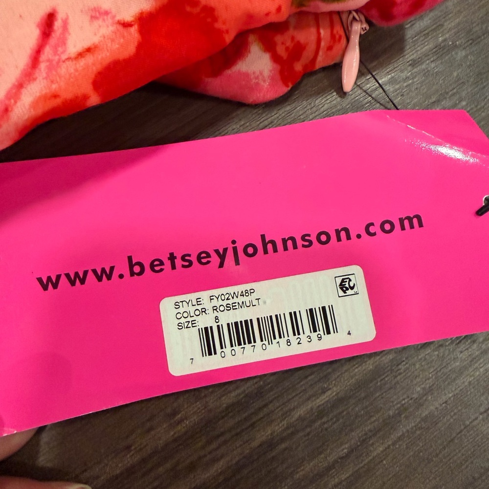 NWT Betsey Johnson Rose Floral Halter Dress - Picture 3 of 9